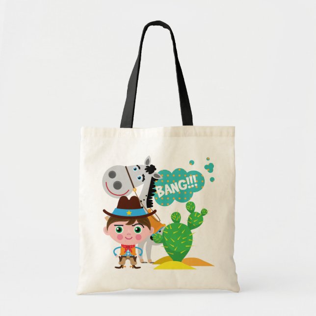 Cowboy and Horse Tote Bag (Front)