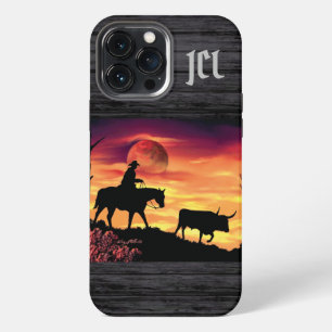 Cowboy And Longhorn Steer Case-Mate iPhone Case