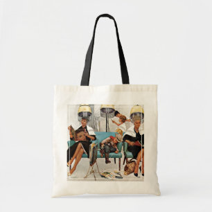 Cowboy Asleep in Beauty Salon Tote Bag