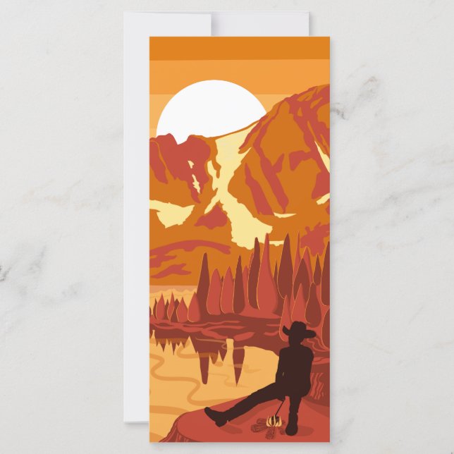Cowboy at sunset in the mountains (Front)