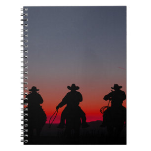 cowboy at sunset notebook