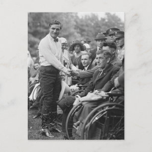 Cowboy at the White House, 1925 Postcard
