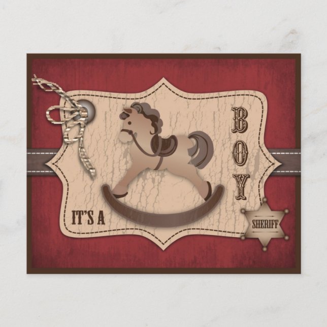 Cowboy Baby Advice Card (Front)