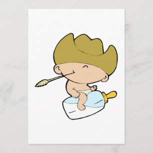 cowboy baby invitation