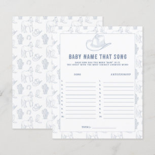 Cowboy Baby Shower - Baby name that song