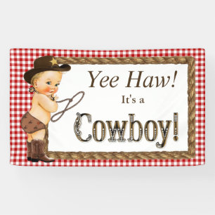Cowboy Baby Shower Banner