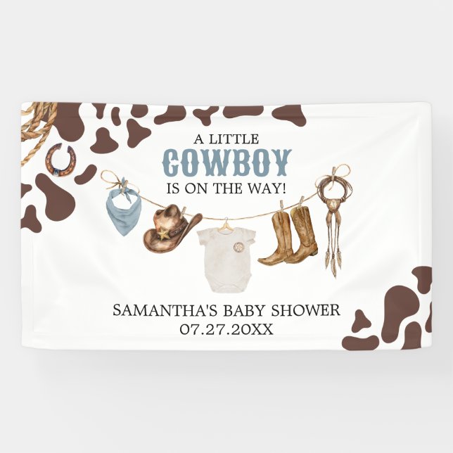 Cowboy Baby Shower Banner (Horizontal)