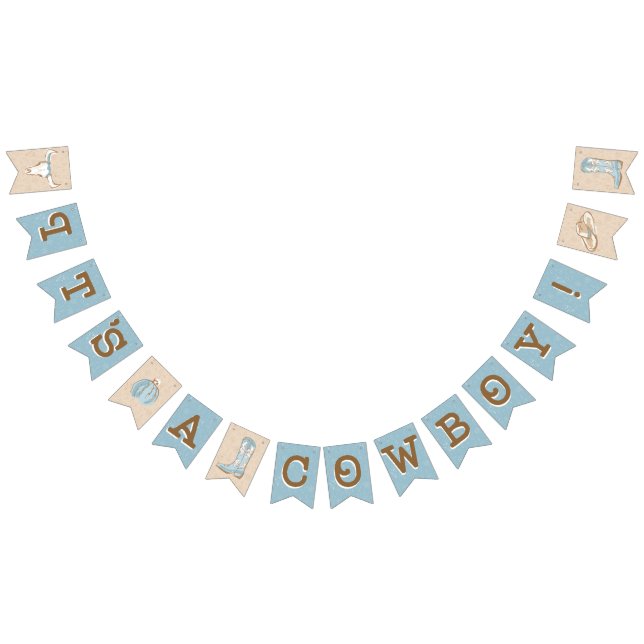 Cowboy Baby Shower Bunting (All)