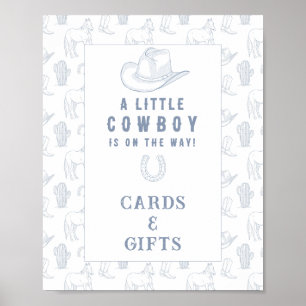 Cowboy baby shower Cards and gifts Poster