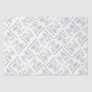 Cowboy Baby Shower Country Western Blue Boy Tissue Paper