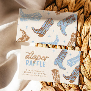 Cowboy Baby Shower Diaper Raffle Cards