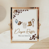 Cowboy Baby Shower Diaper Raffle