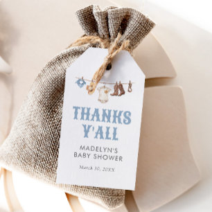 Cowboy Baby Shower Favour Tag