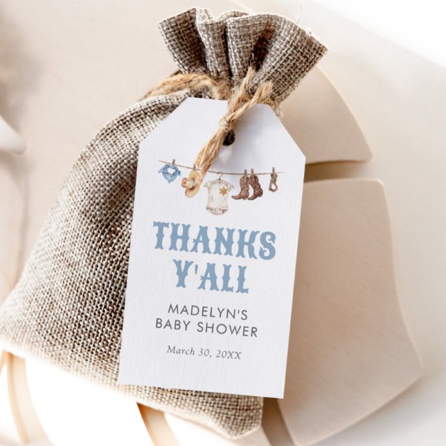 Cowboy Baby Shower Favour Tag (Creator Uploaded)