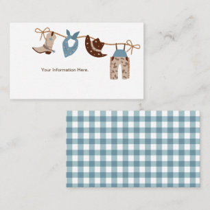 Cowboy Baby Shower Information Enclosure Card
