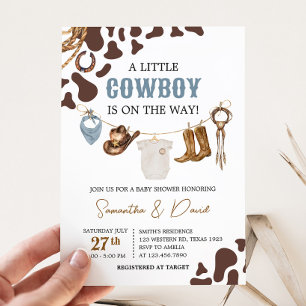 Cowboy Baby Shower  Invitation