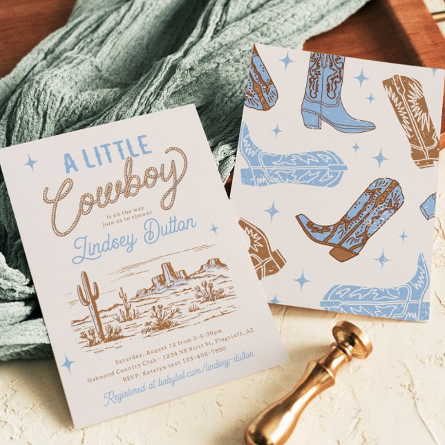 Cowboy Baby Shower Invitation (Creator Uploaded)