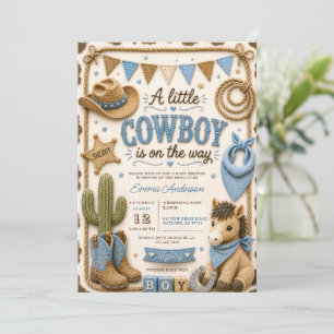 Cowboy Baby Shower Invitation