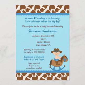 Cowboy Baby Shower Invitations