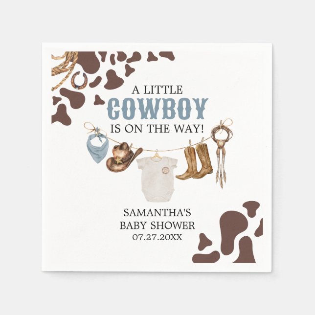Cowboy Baby Shower  Napkin (Front)