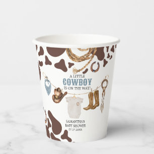 Cowboy Baby Shower Paper Cups
