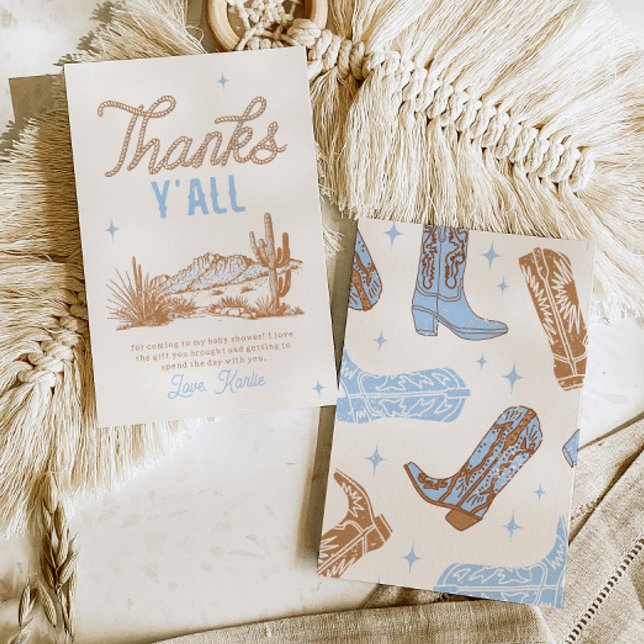 Cowboy Baby Shower Thank You Cards (Creator Uploaded)