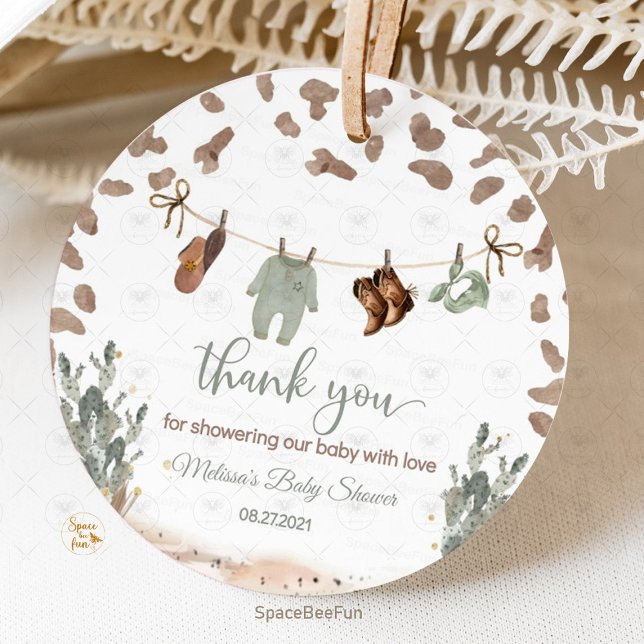 Cowboy Baby Shower Western  Favour Tags (cowboy baby shower favor tags, western baby shower tags, little cowboy favor tags, cowboy theme baby)