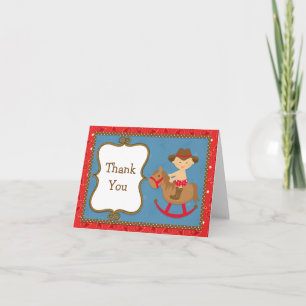 Cowboy Baby Thank You Card
