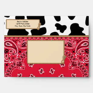 Cowboy, Bandanna Style A6 Envelopes