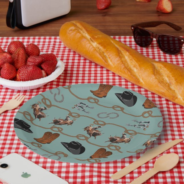 Cowboy Barn Party  Paper Plate (Picnic)