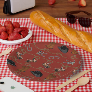 Cowboy Barn Party  Paper Plate