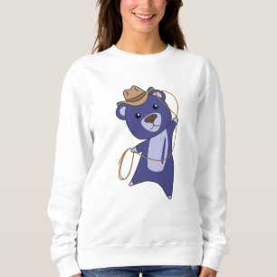 Cowboy Bear Teddy Bear Lasso Western Sweatshirt