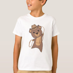 Cowboy Bear Teddy Bear Lasso Western T-Shirt