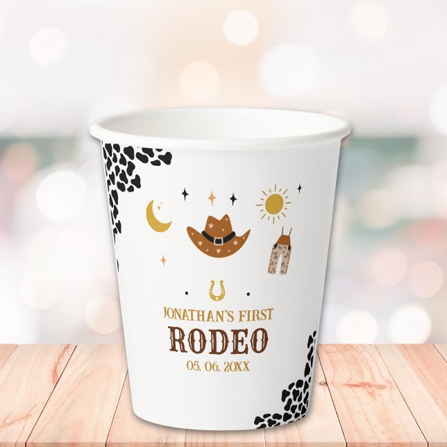 Cowboy Birthday Boy Paper Cups (Creator Uploaded)