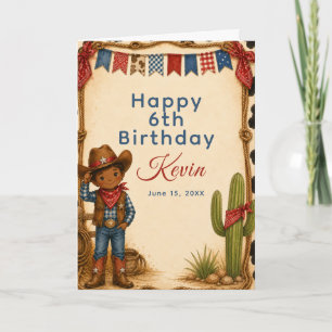 Cowboy Birthday Hoedown Party Card