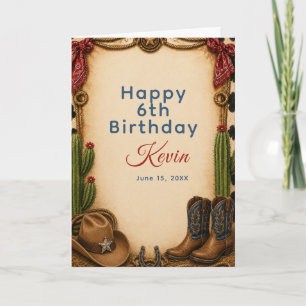 Cowboy Birthday Hoedown Party Card