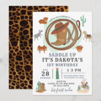 Cowboy Birthday Invitation