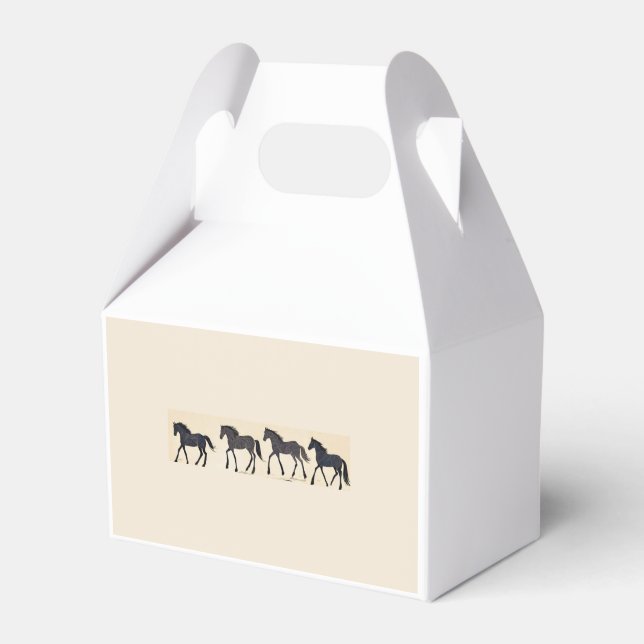 Cowboy Birthday Party - Horse Favour Box (Front Side)