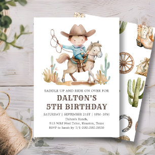 Cowboy Birthday Party Invitation