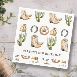 Cowboy Birthday Party  Napkin