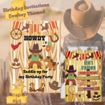Cowboy Birthday Personalised Invitation