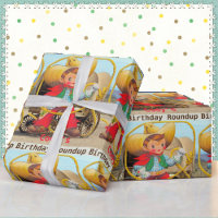 Cowboy Birthday Roundup Add Name Hat Chaps Rope