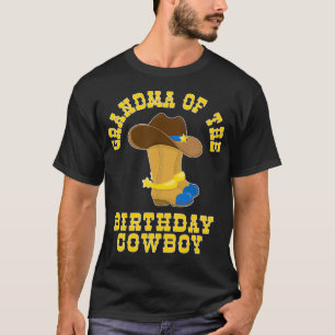 Cowboy Birthday Themed Party Grandma T-Shirt