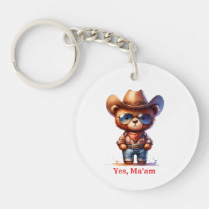 Cowboy Book Boyfriend Yes Ma'am Bag Charm Key Ring