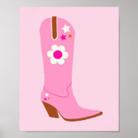 Cowboy Boot 01 Pink Preppy Boots