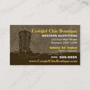 Cowboy Boot Business Card