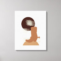 Cowboy Boot in the Desert Canvas Art