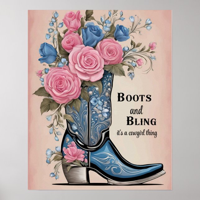 Cowboy Boot Poster  (Front)