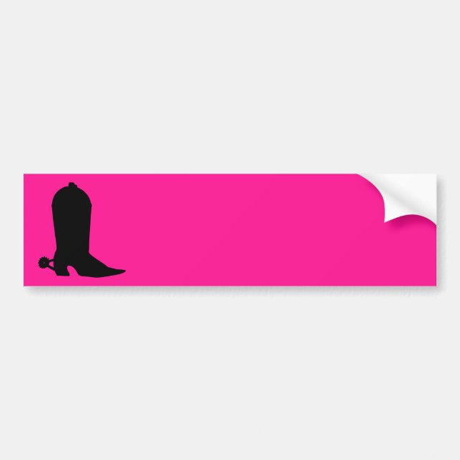 Cowboy Boot Silhouette Bumper Sticker (Front)