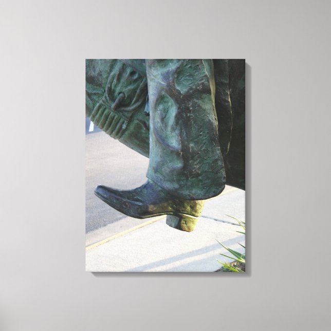 Cowboy Boot - Statue Detail Canvas Print (Front)